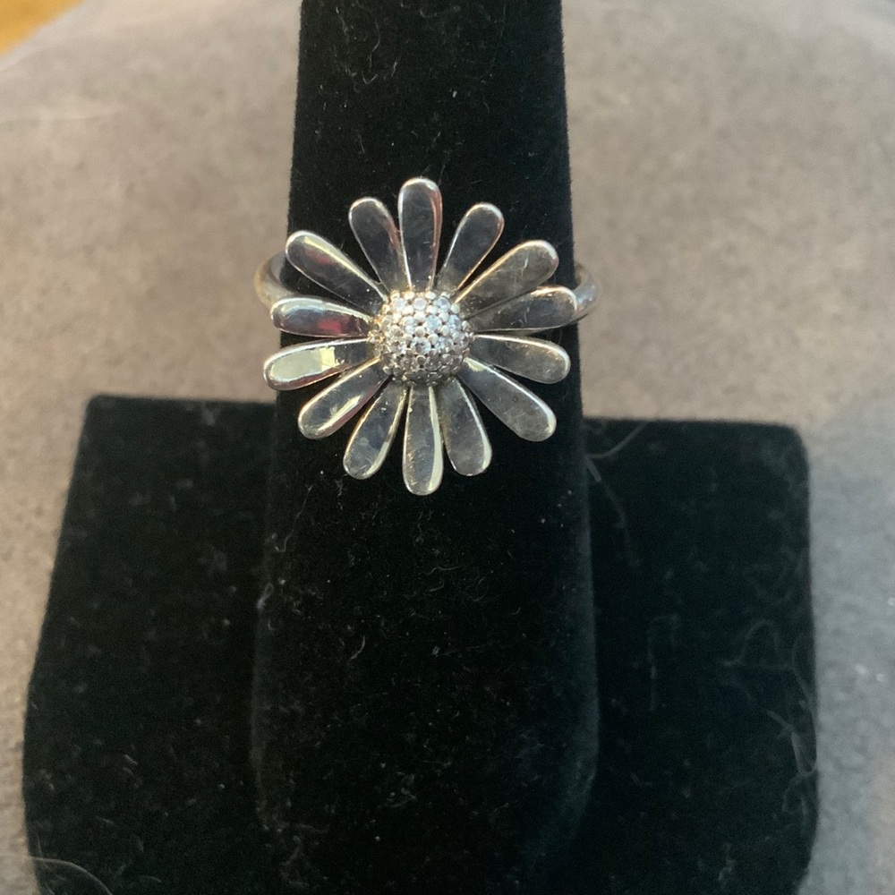 Pandora Sterling Silver Flower Ring